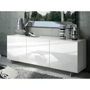 Oxford 3 Door Sideboard Buffet in High Gloss White