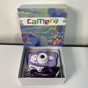 Goopow Kids Camera Digital Camcorder w/ Purple Cat Cover w/ 32GB microSD Card