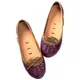 美國加州 PONIC&Co. ELLA 防水輕量 娃娃鞋 雨鞋 紫色 女 懶人鞋 休閒鞋 環保膠鞋 平底 真皮滾邊