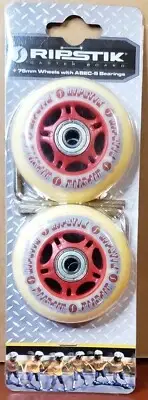 Razor RipStik Caster Board Wheels 76mm with ABEC 5 Bearings New Red