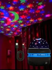 LÁMPARA LED MINI, Para Niños Y Niñas Proyector De Estrellas Muy Moderno.