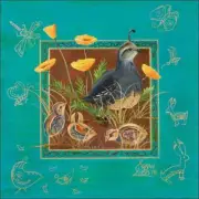 Quail Accent & Decor Tile Susan Libby Wildlife Art SLA030AT