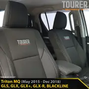 Mitsubishi Triton MQ - Cloth Seats - Dual/Extra Cab - GP9 Tourer 2x Front Row Seat Covers (In Stock)