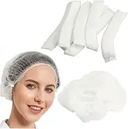 Gtouse 200 Pcs Disposable Hair Nets,21" Bouffant Caps Hairnet Dust Head Cover Stretch Elastic Hats Nonwoven Elastic Cap Unisex Soft and Breathable for Food Service Kitchen Salons Home Baking Sleeping Shower