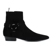 European Mens Real Leather Chelsea Boots Shoes Pointy Toe Formal Runway Party L