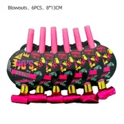 6Pcs Blowout 90's Party Tableware Party Supplies Birthday Decoration