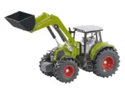 Claas Axion 850 Tractor with Front Loader Green with Gray Top 1/50 Diecast Model