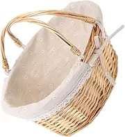 Willow Woven Storage Basket Flower Basket for Weddings Picnics Home Organization Rustic Style Lightweight Versatile for Fresh Artificial Flowers