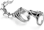 [Generic] Silver Scorpion Ring Gothic Knuckle Finger Ring Punk Hinged Activity Rings Halloween for women and men