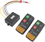 Winch Remote Control Kit, Universal Wireless Winch Remote Control Set with 2 Remote Controls and 1 Receiver, High Sensitivity with 25 m Range, for 12 V/24 V Cars, ATVs, Trucks