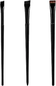 3pcs Eyebrow Eyeliner Brush Set, Flat Thin Eyeliner Brush Beveled Precision Gel Eyeliner Brush Fine Angled Eye Brow Brush for Eyeshadow Eyelashes Eyebrows Eyeliner Eye Makeup Cosmetics