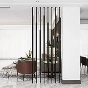 Freestanding Privacy Screen Column, Indoor Room Partition for Living Room, Office Decor Column Room Divider Post, Metal Paravent 5/8/10pcs(5pcs,275cm/108in/9.02ft)