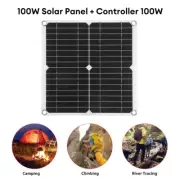 200W Portable Solar Panel Car Van Boat Caravan Camper Trickle Battery Charger US