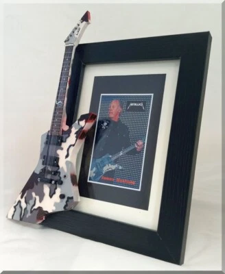 JAMES HETFIELD Miniature Guitar Frame METALLICA Snakebyte Camo