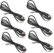 DOITOOL 6pcs Audio and Video Cable Black Extension Cord Cable 3ft Bare Wire Mic Cables Speaker Cord to Speaker Wire Speaker Wire Connector Adapter Cable Microphone Transformation Cable PVC