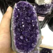 Large Natural Amethyst Crystal Cave Cluster Quartz Druzy Geode Stone Mineral US
