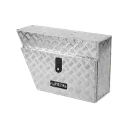 Rhino 700 x 430 x 250mm Aluminium Checkerplate Left Hand Undertray Toolbox
