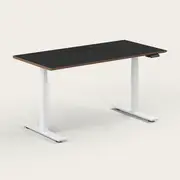 Recess Standing Desk | Sit-Stand Desk | Ergonomic Office Furniture, Small - 120W x 70D x 70-130H (cm) / Blackout / White
