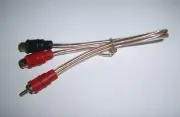 Gold RCA Wire Y Splitter Adapter 2 Female 1 Male Car Audio Video Installation