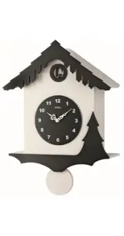 Modern quartz Cuckoo Clock with cuckoo call AM W7391 NEW