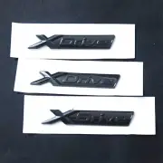 3x XDrive Black Glossy Plastic Decal Badge Sticker Emblem Racing 3D Motors Turbo (for: Porsche)