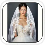 [Latious] Lace Bride Wedding Veils White 2 Tier Bridal Tulle Veil Fingertip Veils with Comb for Brides and Women