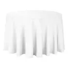 10 pc 120" Round Cloth Fabric Linen Tablecloth - White - Wedding Restaurant dp