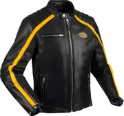 Segura Formula, leather jacket , color: Black/Yellow , size: 4XL