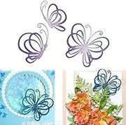 3pcs/Set Butterflies Metal Die Cuts,Wedding Spring Flower Butterfly Invitation Card Cutting Dies Cut Stencils DIY Scrapbooking Decorative Embossing Paper Scrapbooking Card Making