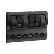 Narva 6-Way LED Switch Panel with Fuse Protection