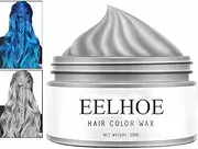 Color Hair Wax | Silver Gray Coloring Mud Hair Dye | 1 Oz Instant Hair Color Hairstyle Hair Dye Cream for Halloween Kids Men Women Foccar