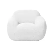 I Am Fake Cozy Lounge/Living Room Boucle Chair Home Decor Large White