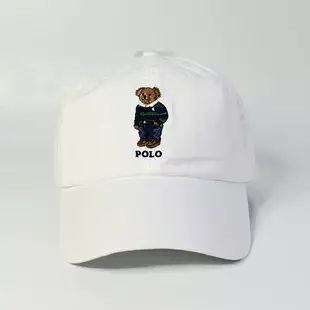 美國百分百【全新真品】Ralph Lauren 帽子 RL 配件 棒球帽 Polo 小熊 帆布老帽 男女 白色 AE24