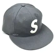 NWT Supreme Ebbets Field Flannels Gray Wool S Logo Fitted Hat Men's DS AUTHENTIC
