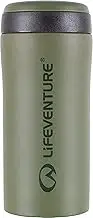 Lifeventure Thermal Mug, Leakproof & Vacuum Insulated Reusable Coffee Travel Cup, 300ml, Matt Khaki
