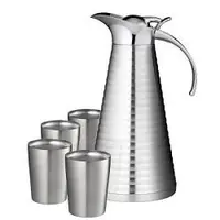 在飛比找蝦皮購物優惠-Tiamo不銹鋼真空壺杯組 一壺四杯 咖啡壺 咖啡杯