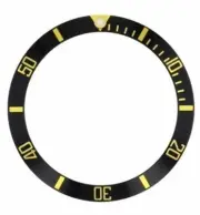 BEZEL INSERT FOR OMEGA SEAMASTER 200 396.1041 PROFESSIONAL WATCH BLACK GOLD