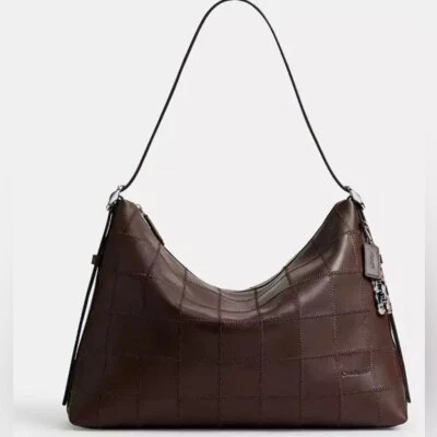 Coach Alter/Ego Large Shoulder Bag Checker Board Upcraft Leather