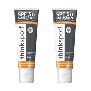 美國 Thinkbaby - 「兩入組」thinkbaby 新寶貝SPF50純物理防曬霜 (運動款/thinksport)-89MLx2