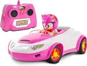 Sonic Team Racing RC: Amy Rose - NKOK (683), 1:28 Scale 2.4GHz Remote Controlled Car, 6.5" Compact Design, Officially Licensed Sega The Hedgehog, Battery Powered, Ages 6+