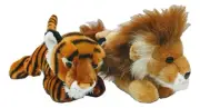 LEONARDUS LION & INDIRA TIGER Flopsie 12" Stuffed Animal Plush by Aurora