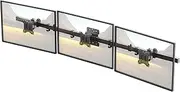 Triple Monitor Wall-Mount for 17"-32" Screens - Adjustable Heavy Duty Three Wall Monitor Mount with Cable Management, Space-saving,Tilt, Swivel, Rotation, VESA 75/100 mm, Max 15.4lbs per Screen, Black