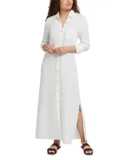 Faherty Maxi Long Sleeve Shirtdress