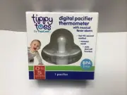 NEW Tippy Toes Digital Pacifier Thermometer w/ Musical Fever Alarm 0-5 years