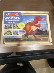 Melissa and Doug 4 Wooden Puzzles In A Box Dinosaurs