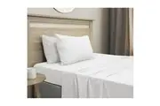 Ardor Boudior Bed Micro Flannel Material Pillowcase Fitted Sheet Set WHT