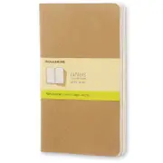 Moleskine 80 Pages Plain Cahier Notebook Large (Kraft) [3-Pieces]