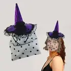 Punk Style Headband Halloween Fashion Accessories Girls Lace Witch Hat