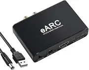 Tianle eArc to RCA+SPDIF+HDMI Audio Converter,RCA 3.5mm Audio Adapter,24bit/192KHz Audio Sampling Rate,ARC Audio Return, HD 5.1 and HD 7.1 Channels,Supports eARC & ARC inputs