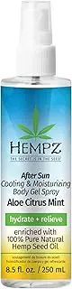 HEMPZ After Sun Cooling Aloe Vera Body Spray, Vegan formula to Soothe and Hydrate Sunburn, 8.5 oz.